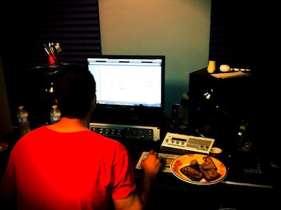 In the studio...